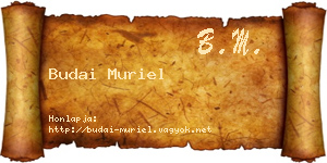 Budai Muriel névjegykártya